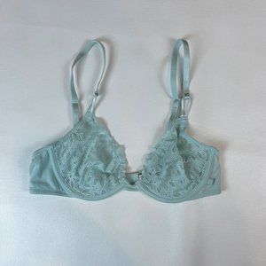 NWOT Victoria's Secret Bra 34B Unlined Demi Blue Lace